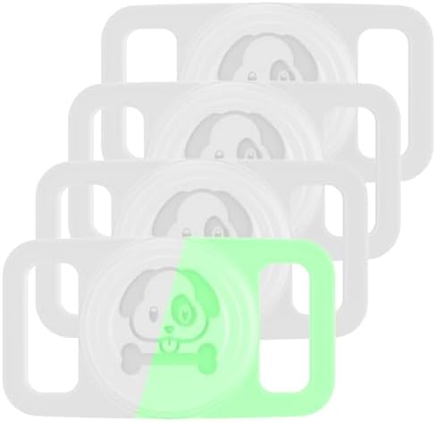 4 Pack AirTag Dog Collar Holder,Silicone Airtag Cat Collar Dog Airtag Holder for Pets,Waterproof Air tag Pet Holder for Apple Airtag with GPS Tracker