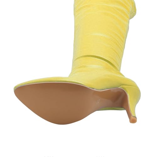 ZDLJYL Women's Thigh High Boots Over The Knee Boot Shoes Autumn Winter Stretch Pointed Toe Stiletto High-Heeled Sexy Ladies Boots3