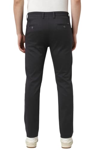 Image of Peter England Men's Straight Fit Mid Rise Chino Casual Trouser with Premium Dobby