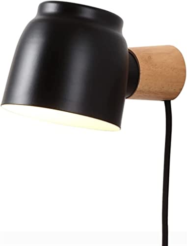 Lámpara giratoria de pared con enchufe y foco ajustable para iluminación interior de pasillos