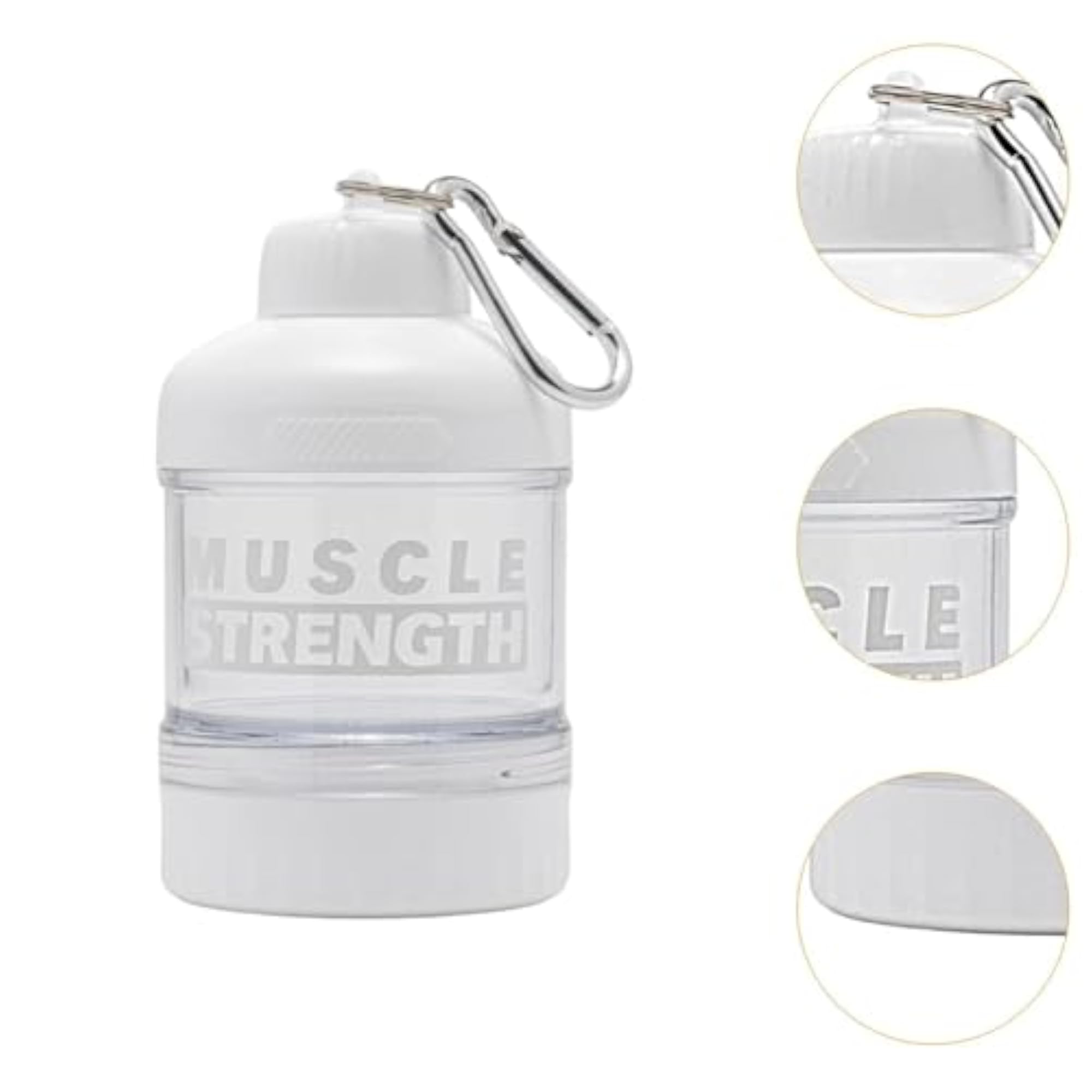 Airtight Protein Powder Container for Food Storage, 13x7cm