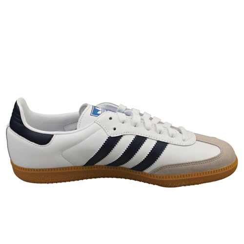 Image of adidas Samba Og Men's 3-Stripes Retro Contrast 70S Trainers (White Navy, US 5)