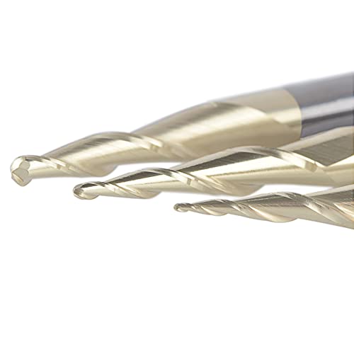 Spetool R1/64 R1/32 R/16-D1/4 3Pcs Carbide Ball Nose Router Bit Cnc End Mill 1/16 1/32 1/64 Cutting Radius thumb #3