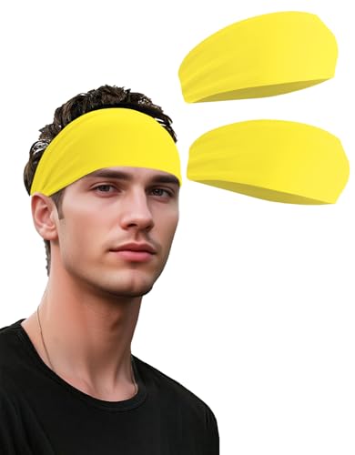 Image of Headbands for Men & Women, Sweat Headband Non-Slip Sweatband Sports Running Cycling Yoga Basketball Workout Football Training