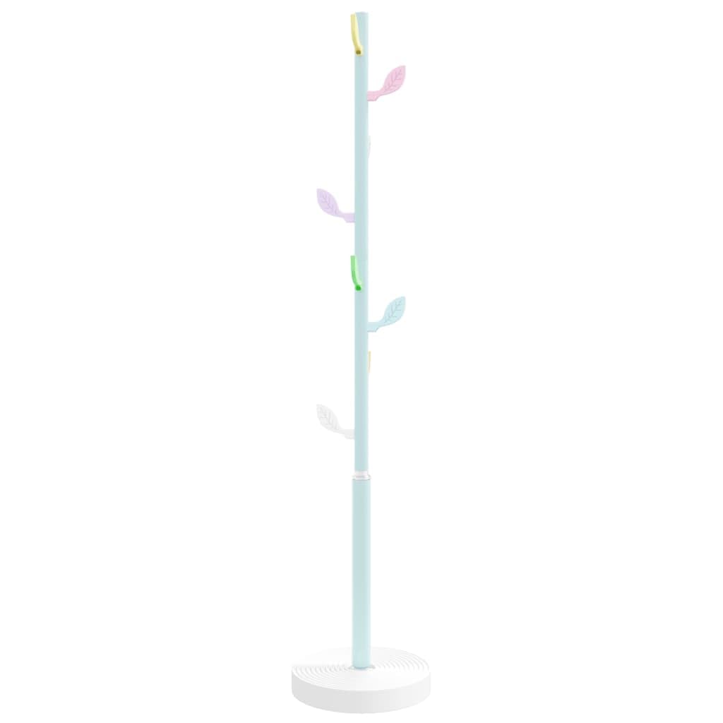 vidaXL Coat Stand, Coat Rack for Hallway Living Room, Clothes Stand with Hooks, Coat Hanger, Modern Style, Blue Powder-coated Iron