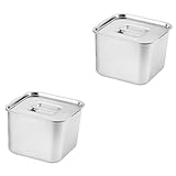 Cabilock 2 Pièces Boîte d'assaisonnement en acier inoxydable épices coffret recipient s...