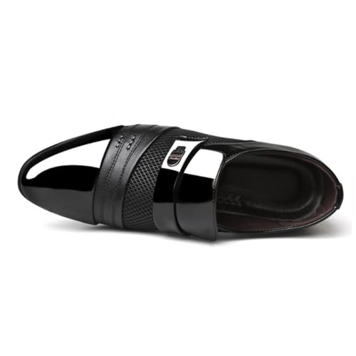 Dress Oxford Formal Shoes for Mens Height IncreasingClassic Business Party Wedding Non Slip Rubber Sole Slip Resistant Anti-Slip Casual Classic Synthetic Pu Leather Slip On2