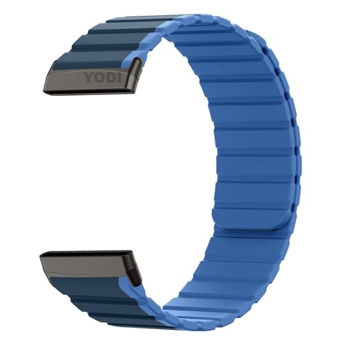 Image of YODI Watch Band Compatible with Fitbit Versa 4 / Fit bit Versa 3 / Fitbit Sense /Sense 2 Band, Soft Replacement Silicone Wristband for Women Flexible Waterproof Sport Watch Strap for Men Large