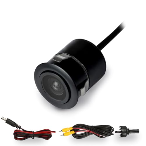 Image of Audio Wheels 1920x1080 Pixel AHD Backup Camera with Switcher Loop Cable | IP68 Waterproofing | Night Vision Reverse Camera | Compatible with Car Android Stereo | Parking Assistant HD Rear View