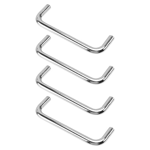 NUOBESTY 4pcs U-Shaped Solid Iron Round Bar Pull Handles Industrial Equipment Handles 100mm Hole Spacing Modern Heavy-Duty Cabinet Pulls