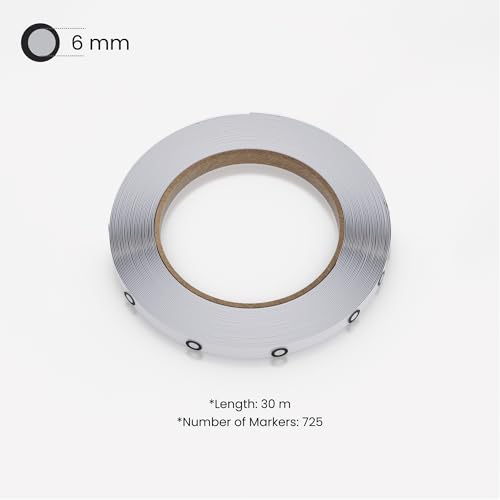 Image of Revopoint 3D Marker Tape for 3D Scanning, 6.0 mm 3D Scanning Markers for 3D Scanners, 3D Tracking Dots Reference Point for Preventing Tracking Loss and Enhance Accuracy, 30 m Length with 725 Markers