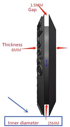LAVALOCK Black Temp Probe Grommet - BBQ Smoker Thermo Probe Port Pass Though for 1 in OR 1.25 in. Hole (Fits 1 Inch Hole)