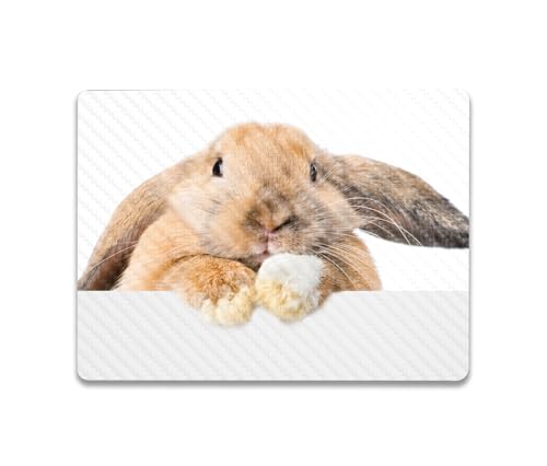 Image of MightySkins Carbon Fiber Skin Compatible with Microsoft Surface Laptop Go 3 (2023) Full Wrap Kit - Lop Bunny | Protective, Durable Textured Carbon Fiber Finish | Made in The USA
