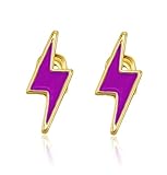Psivika 2 Pcs Iced Out Diamond Teeth Grillz for Men Women, Hip Hop Grills for Your Teeth Top and Bottom, Rapper Costume Cosplay Teeth Jewelry and Accessories (Gold-Purple)