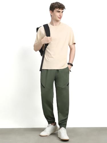 Image of NOBERO Men's Oversized Travel Joggers | Loose Fit | Baggy Relaxed Fit Joggers for Travel