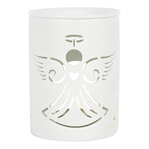 JJA White Angel Design Oil Burner Cover
