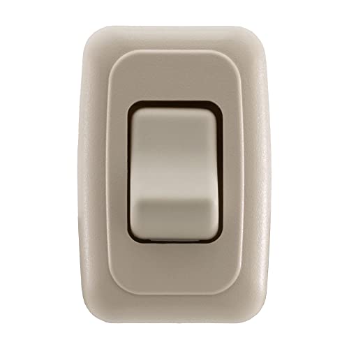American Technology Components Single Spst On-Off Switch With Bezel, 12-Volt, For Rv, Trailer, Camper (Almond) #TOP1