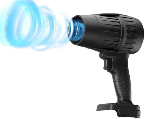 Leaf Blower Cordless, Portable Dust Cleaner Handheld Turbo Jet Blower, 30000 RPM Compressed Air Duster for Patio Cleaning, Drying, Camping, Snow Blowing(No Battery and Charger)