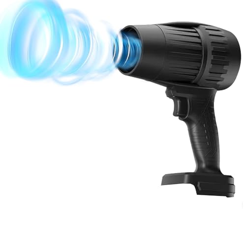 Leaf Blower Cordless, Portable Dust Cleaner Handheld Turbo Jet Blower, 30000 RPM Compressed Air Duster for Patio Cleaning, Drying, Camping, Snow Blowing(No Battery and Charger)