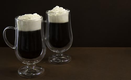 Set de 2 vasos para café irlandés doble pared grandes miniatura 2