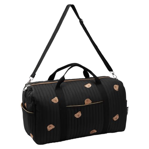 Image of GoBabyMart Women’s Travel Duffel Bag – Large Weekender & Overnight Travel Bag with Wet Pocket, Carry-On Friendly, Ideal as Hospital or Maternity Bag for Labor and Delivery