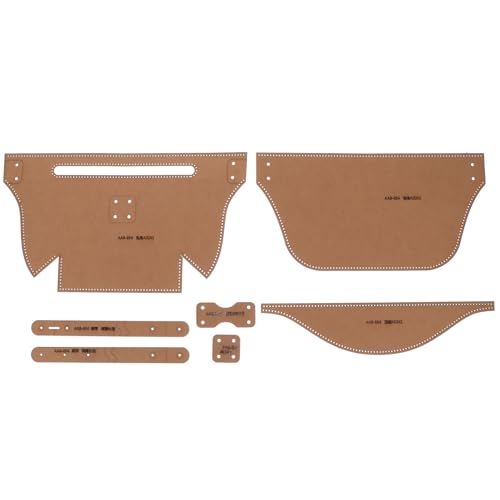 BESPORTBLE Plantilla Fácil para Kraft de Manualidades Papel Cuero Marrón Orificios Bordes de Usar para Bolsos y Carteras en Proyectos DIY