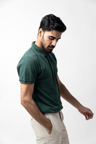 Image of Men's & Boys' Pure Cotton Polo T-Shirt - Half Sleeves, Regular Fit, Solid Plain Classic Polo Collar | Casual & Sportswear