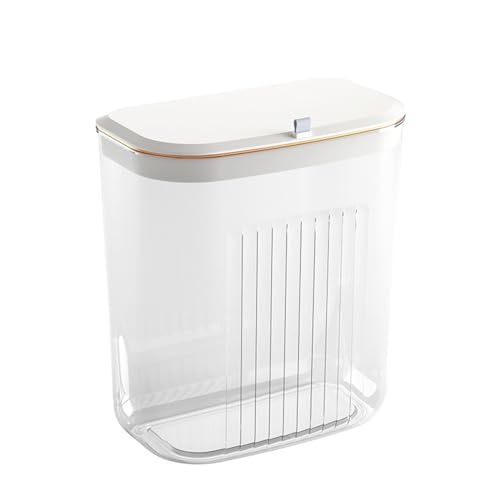 Caneca de basura rectangular con tapa para cocina y pared miniatura 4