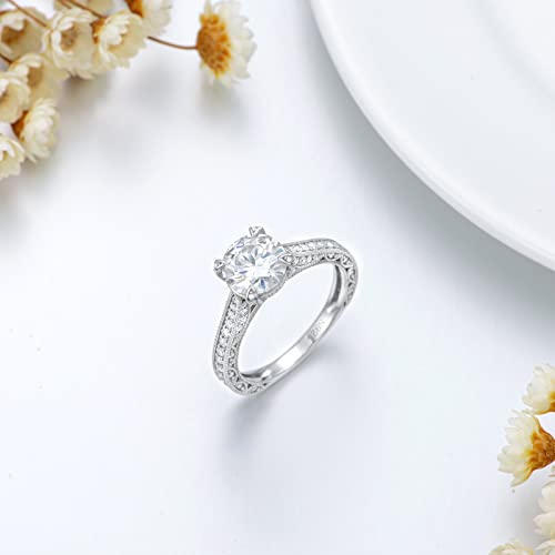 2.75 Carat 3 Stone Princess Cut Bridal Set Moissanite Engagement Rings for Women Platinum Plated Silver Princess Moissanite Rings4