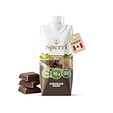 Sperri Organic Vegan Protein Drink – Complete Plant Based Meal Replacement Shake with Pea Protein & Hemp, High Protein Low Sugar, Dairy Free, Gluten Free, Soy Free – Chocolate 330 mL (12 Pack)