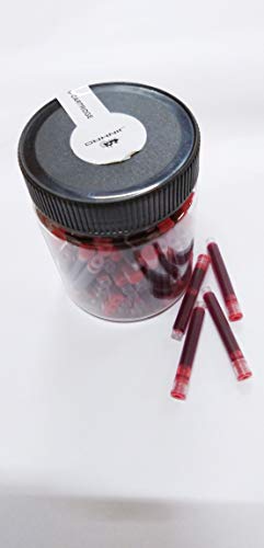 Image of GOLD LEAF JINHAO International Standard Fountain Pen Ink Cartridges Refills Bottled 80pcs (Red)
