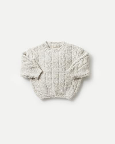 7AM Boxy Sweater Cable Fuzzy3