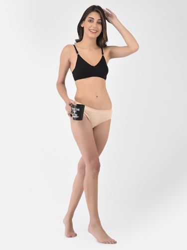 Image of Softline Women's Cotton Rich Wire-Free Non-Padded Encircled Support Bra Combo | Seamless, Breathable & Soft Fabric | Full Coverage & Everyday Comfort (Pack of 2)
