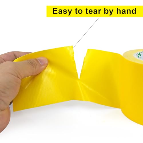 Image of BOMEI PACK 3 Inch Yellow Duct Tape Waterproof,Heavy Duty,3 Inch x 35 Yards,9 Mil Industrial Grade Yellow Duct,No Residue,Strong,Flexible and All Weather,Professional for Indoor & Outdoor Use