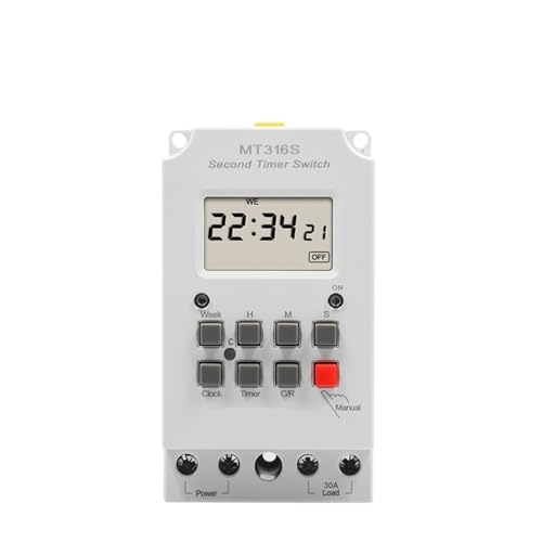 Temporizador Digital programable Diario/semanal, Serie MT316S, microtemporizador automático, Control electrónico, 25 A/30 A, 110 V/220 V(30A 220V)