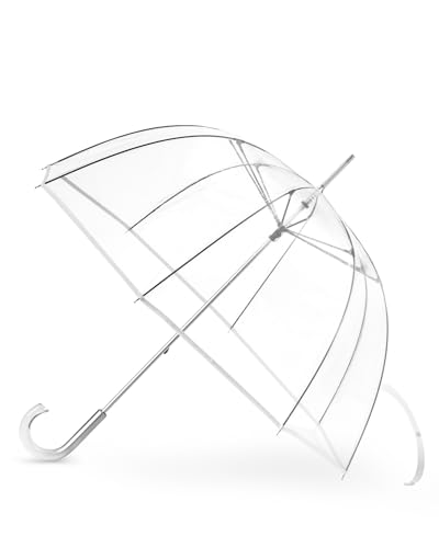 Clear Umbrella for Rain Dome Bubble Umbrellas for Wedding Windproof Transparent Umbrella with Large Canopy Reinforced Fiberglass Frame & Aluminum Shaft Lightweight for Prom & Outdoor Events