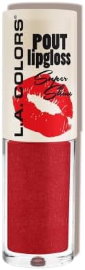 L.A. COLORS Pout Shiny Lipgloss, Hot Lips CLG646