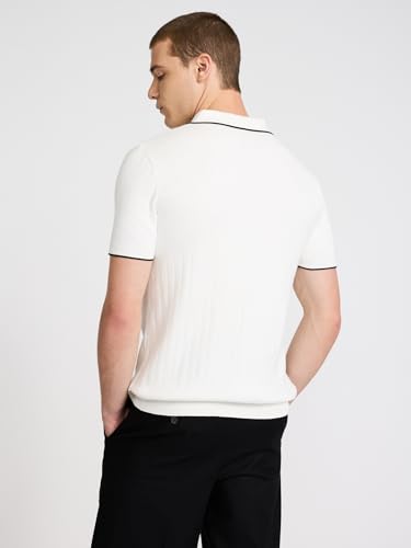 EXPRESS Men’s Sweater Polo – Modern Prep Short Sleeve Cotton Knit with Tipped Collar, Casual Workwear2