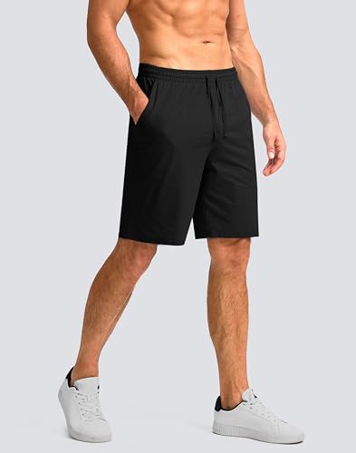 Pudolla Men's Lounge Shorts with Pockets 9" Lightweight Sweat Jersey Shorts for Men Workout Gym Athletic2