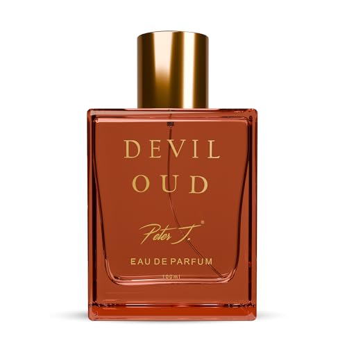Peter J Devil Oud Eau De Parfum – 100ML | Unisex Luxury Perfume with Smoky Rose, Spicy Oud & French Cognac Notes | Bold & Long-Lasting Fragrance | Sensual Gift Perfume for Men & Women
