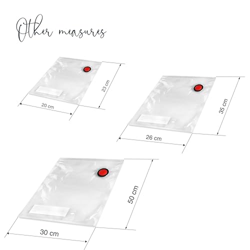 Lacor - 69695 - Vakuumbeutel für Lebensmittel, Smart, Spezialventil für Vakuum, Zip-Verschluss, Kennzeichnung, wiederverwendbar, gefrierschrank- und kühlgeeignet, BPA-frei, 10 Beutel, 20 x 23 cm