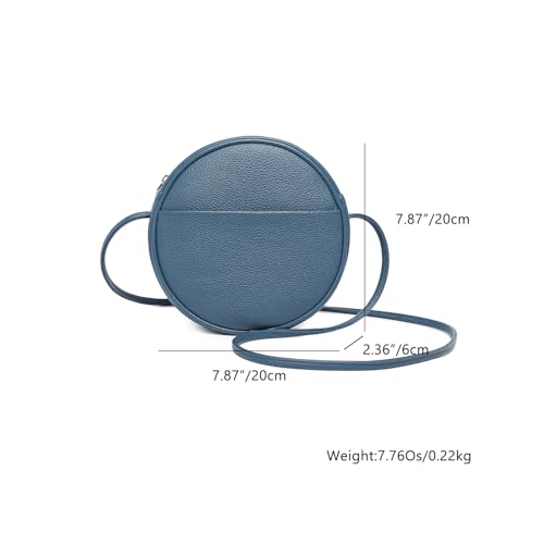 Image of Circle Crossbody Bag for Women NYLON Circle Purse with Zipper Adjustable Knot Shoulder Straps