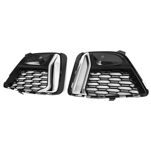 フォググリル Compatible With 3 Series G20 G28 M340I 330I 320I 330E 2019 2020 2021 2022フロントフォグライトランプカバーグリルトリムクローム+ブラックに対応