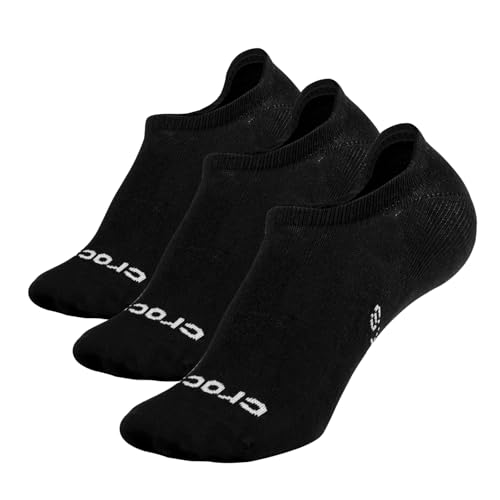 Crocs No Show Socks for Men and Women 3 Pairs Low Cut Seamless Toe Casual Sock