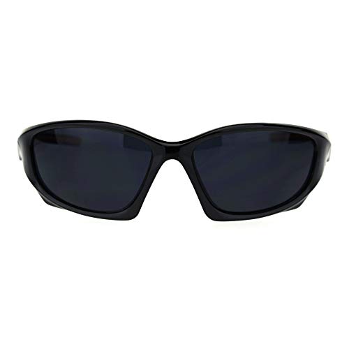 Mens Classic 90s Aerodynamic Plastic Sport Warp Around Sunglasses2