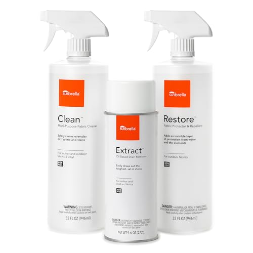 Sunbrella Total Care Kit | Clean, Protect & Restore Fabric & Upholstery | Fabric Cleaner, Stain...