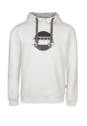 ELKLINE Herren Hoodie Team Player VW Bulli Print 1031093, Farbe:weiß, Größe:S