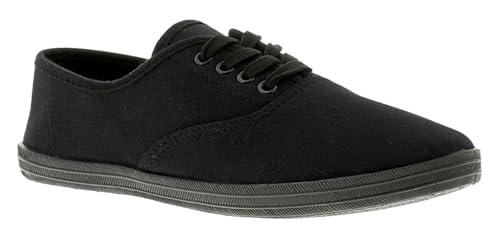 Platino Monster Trainers Women - Casual and Breathable Womens Shoes Available in Black & White Occasions, Comfortable Closed Summer Shoes for Women Black 6 UK