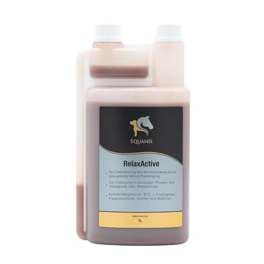 Equanis RelaxActive - Ruhe und Gelassenheit für Dein Pferd. Flüssiges Magnesium mit B12 und L-Tryptphan. Beruhigung bei Stress, Nervosität und Angespanntheit