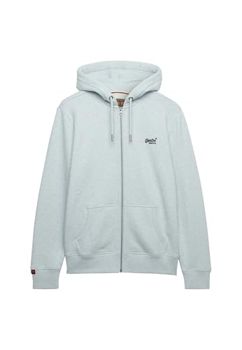 Superdry Essential Logo Zip Hoodie HB M2014128A ICY Blue Marl L